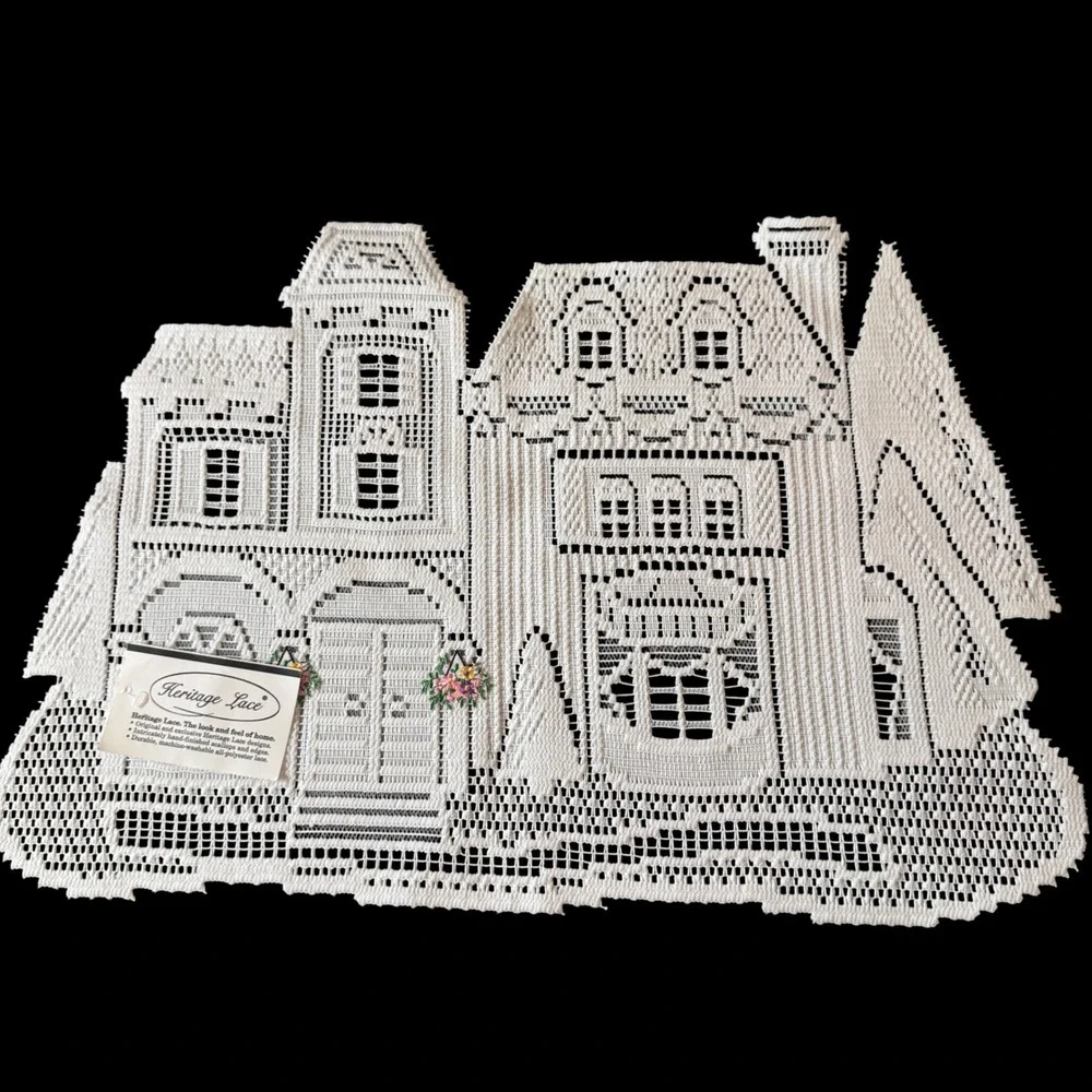 Heritage Lace Manor Placemat White House Floral Lace Cottagecore Linens Decor